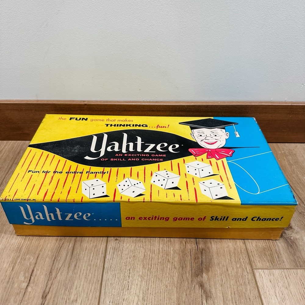 Vintage Yahtzee Game‎ 1956 Missing Cup